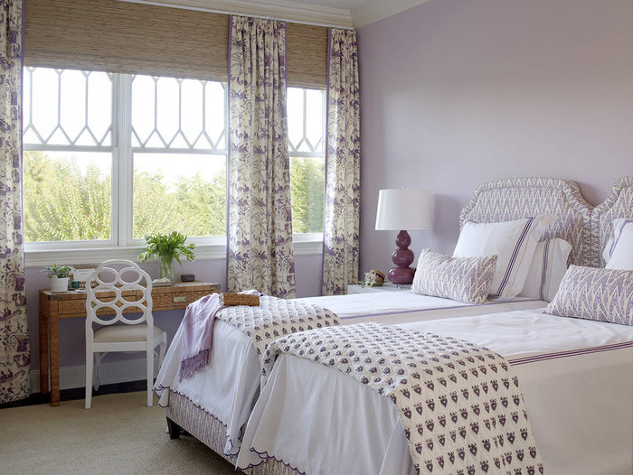 China Seas Fabric: Raffles - Custom New Navy on Tinted Belgian Linen / Cotton