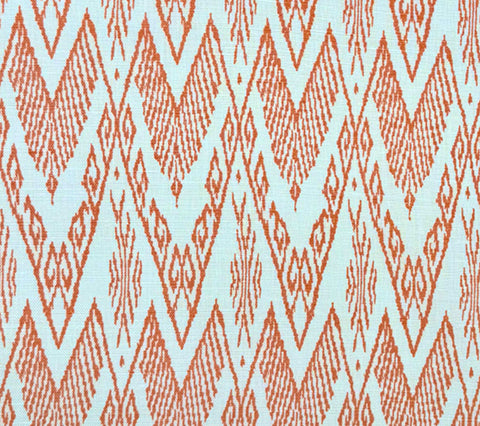 China Seas Fabric: Raffles - Custom Peach on Tinted Belgian Linen / Cotton