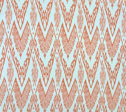 China Seas Fabric: Raffles - Custom Peach on Tinted Belgian Linen / Cotton