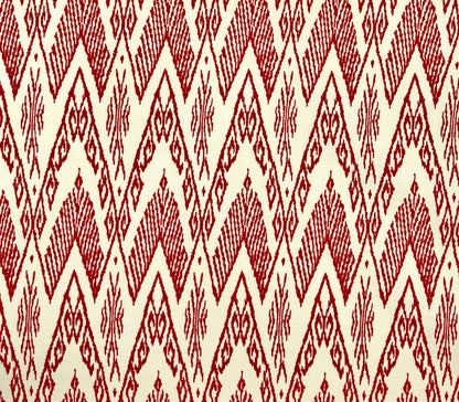 China Seas Fabric: Raffles - Custom Red on Tinted Belgian Linen / Cotton