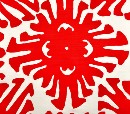 China Seas Fabric: Sigourney - Custom Red on White Belgian Linen / Cotton
