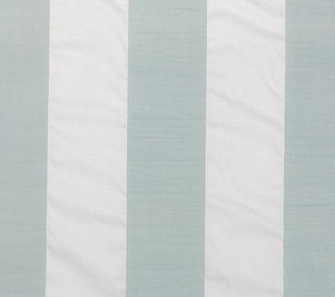 China Seas Fabric: Soho Stripe 6"- Custom Pale Blue on White 100% Cotton Sateen