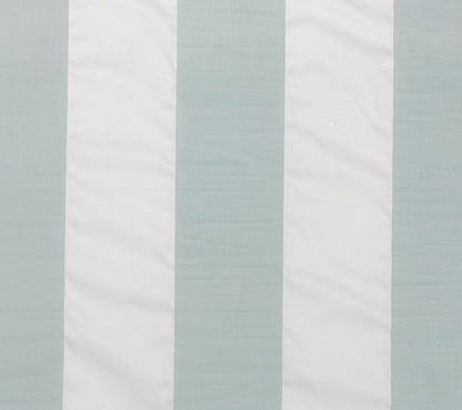 China Seas Fabric: Soho Stripe 6"- Custom Pale Blue on White 100% Cotton Sateen