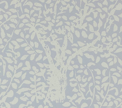 China Seas Wallpaper: Arbre de Matisse Reverse - Custom Gray on Off White Paper (5 yard minimum)