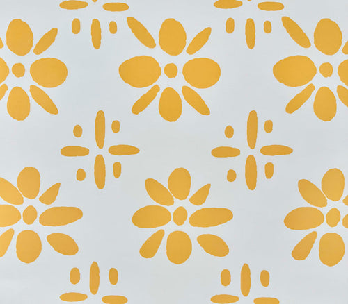 China Seas Wallpaper: Wildflowers - Custom Honey Burst on White Paper