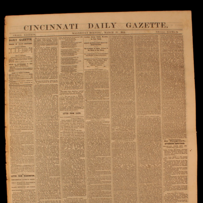 Cincinnati Daily Gazette, Civil War Issues