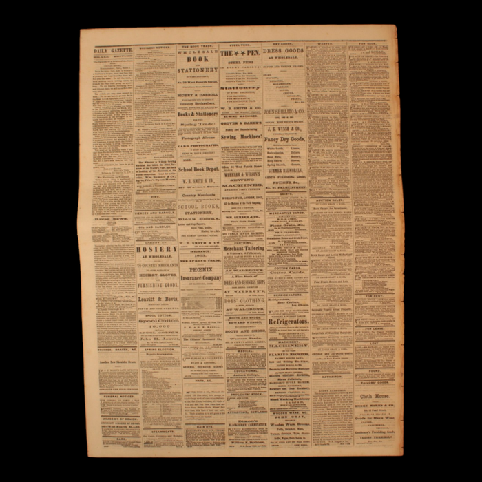 Cincinnati Daily Gazette, Civil War Issues