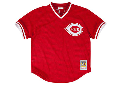 Cincinnati Reds #17 Chris Sabo Mitchell & Ness 1990 Authentic Mesh BP Jersey