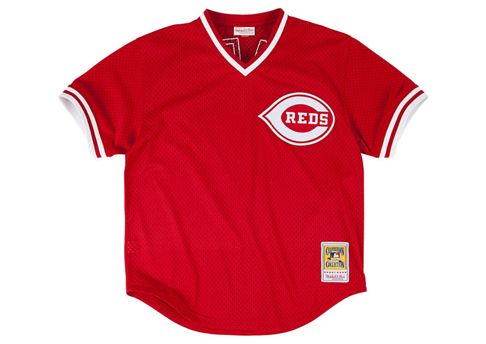Cincinnati Reds #17 Chris Sabo Mitchell & Ness 1990 Authentic Mesh BP Jersey