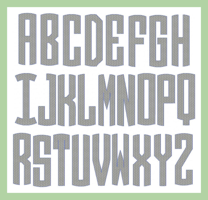 Circle Park Font 4" Letters Machine Embroidery Font -