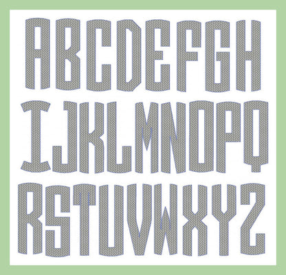 Circle Park Font 4" Letters Machine Embroidery Font -