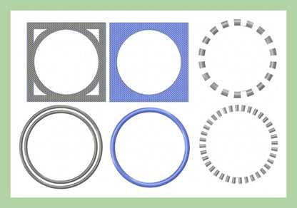 Circle Park Font 4" Letters Machine Embroidery Font -