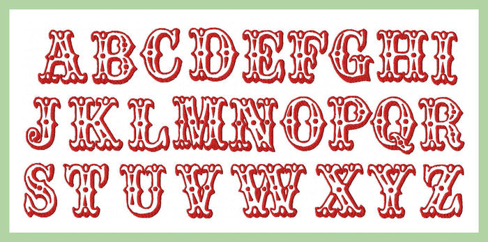 Circus Circus Font - Machine Embroidery Font