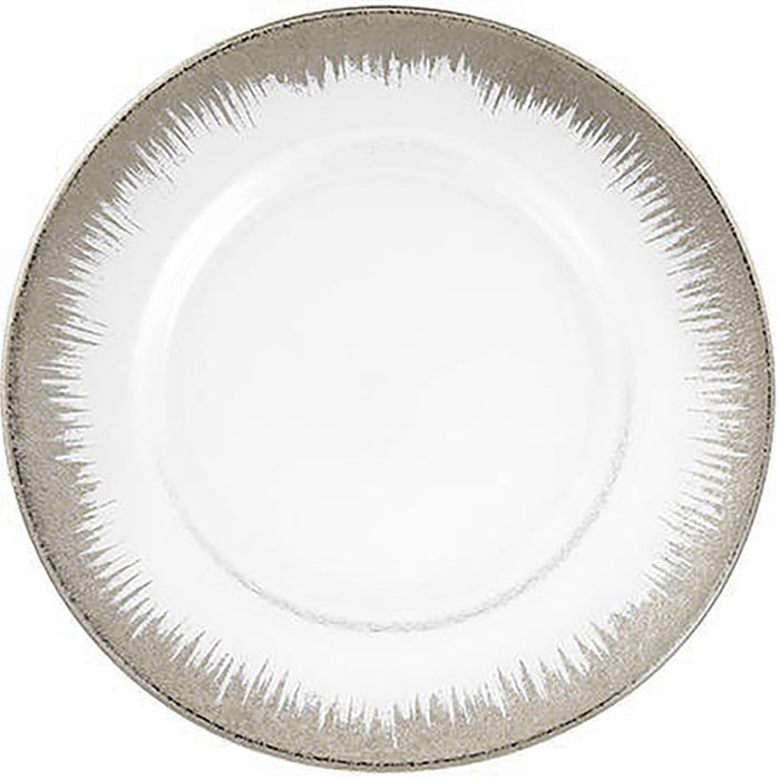 Clear Glass Charger w/ Platinum Fade