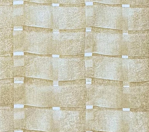 Cloth & Paper Fabric: Organdy - Custom Yellow on White 100% Linen