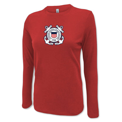 Coast Guard Seal Ladies Center Chest Long Sleeve