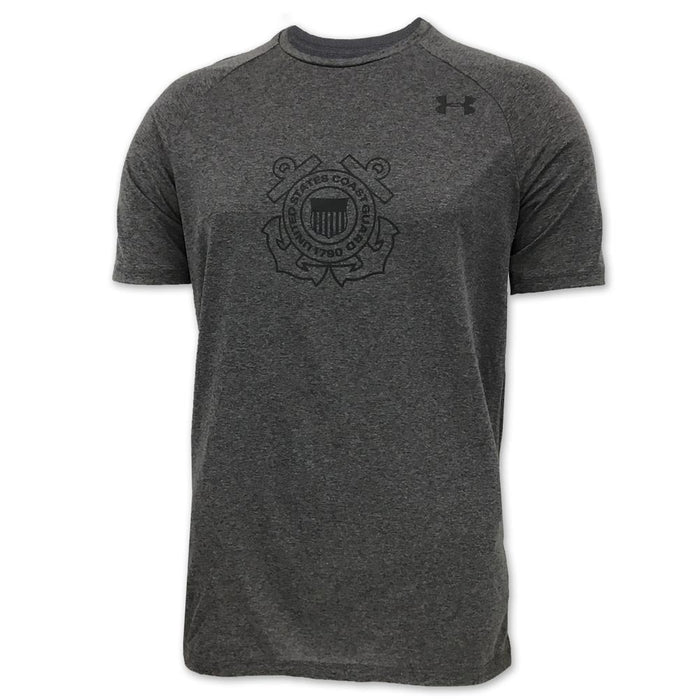 COAST GUARD UNDER ARMOUR SEMPER PARATUS TECH T-SHIRT (CHARCOAL)