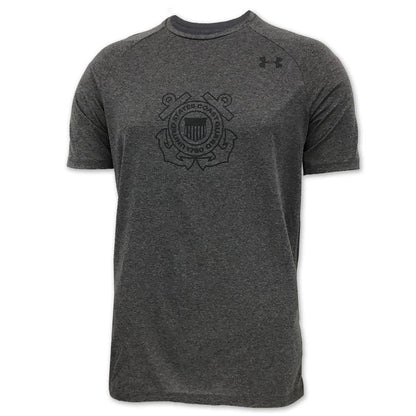 COAST GUARD UNDER ARMOUR SEMPER PARATUS TECH T-SHIRT (CHARCOAL)