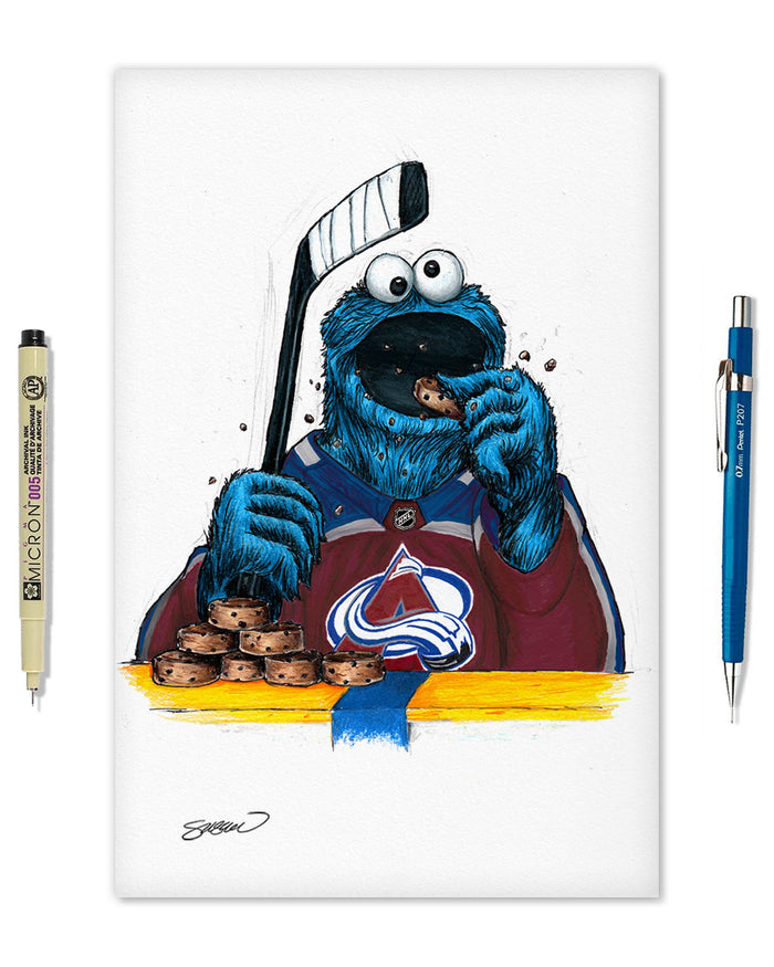 Cookie Monster x NHL Avalanche Limited Edition Art Print