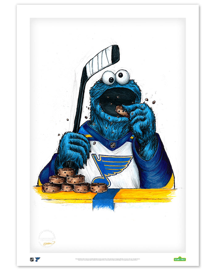 Cookie Monster x NHL Blues Limited Edition Art Print