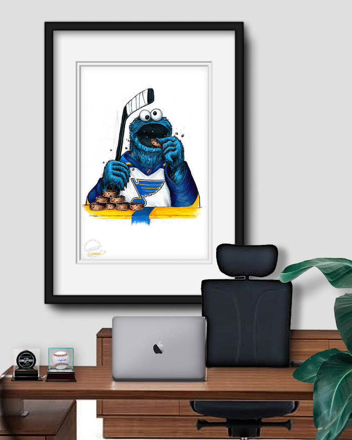 Cookie Monster x NHL Blues Limited Edition Art Print
