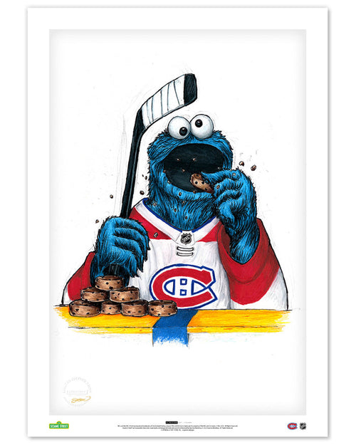 Cookie Monster x NHL Canadiens Limited Edition Art Print