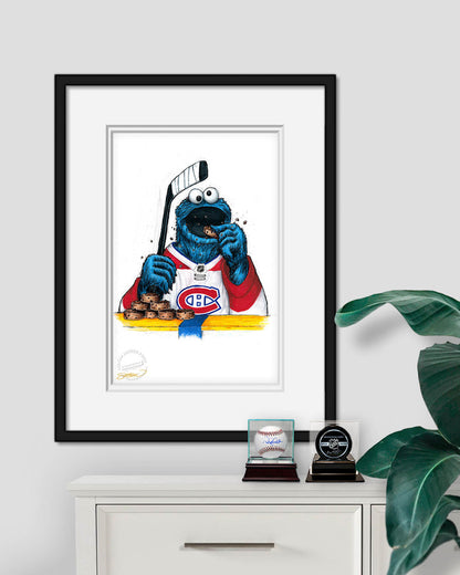 Cookie Monster x NHL Canadiens Limited Edition Art Print