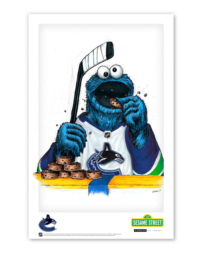 Cookie Monster x NHL Canucks Limited Edition Art Print