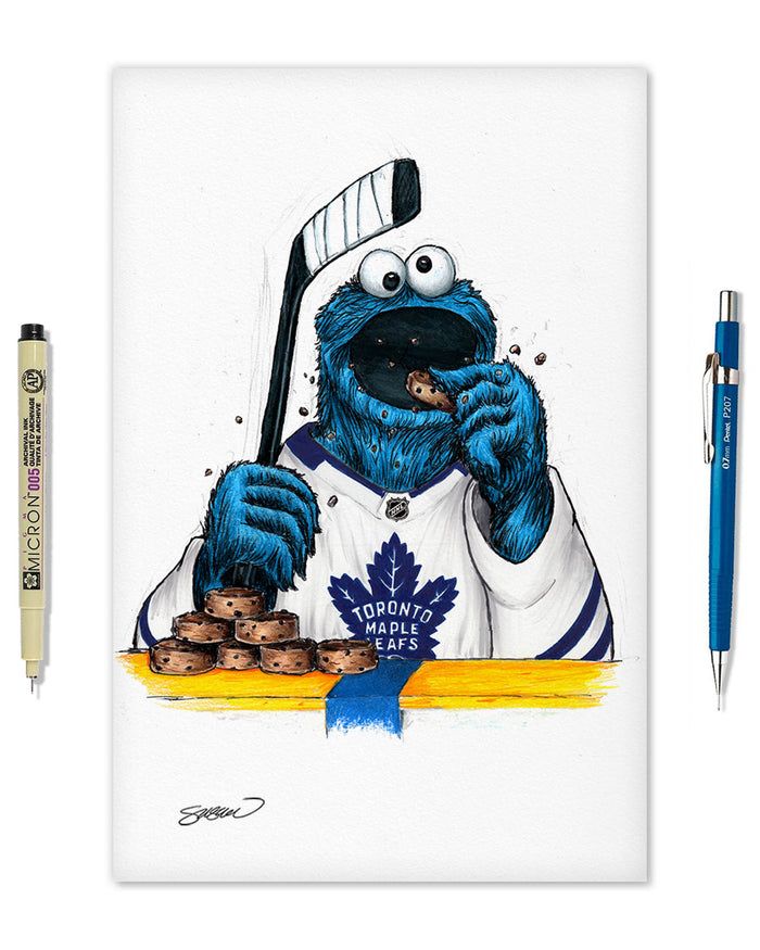 Cookie Monster x NHL Maple Leafs  Limited Edition Art Print