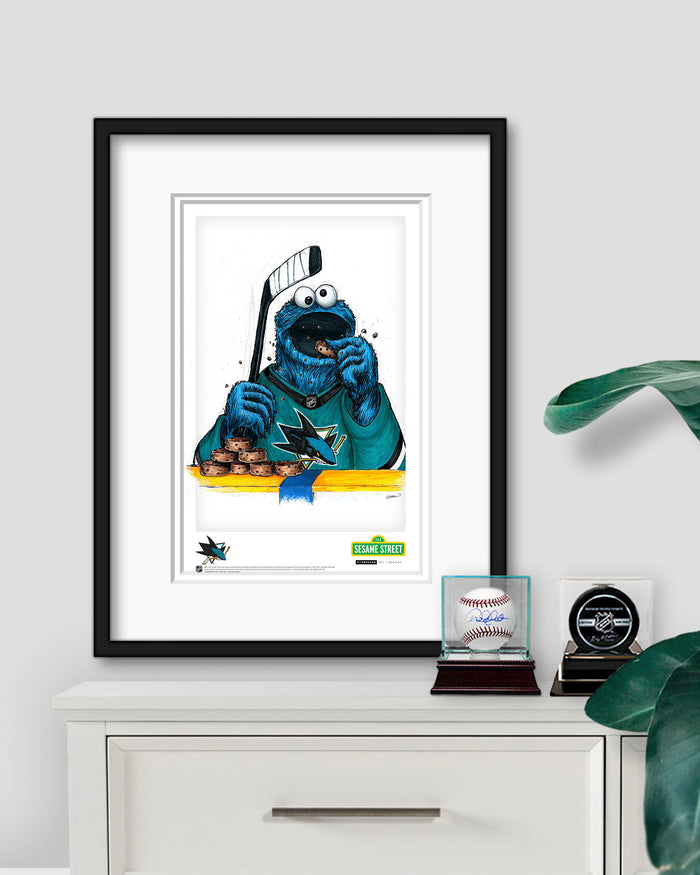 Cookies and Biscuits - Cookie Monster x NHL Sharks Art Print