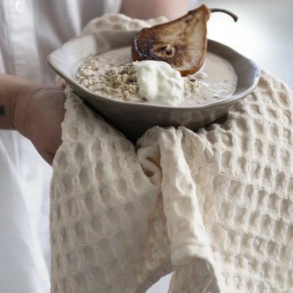 Cotton Weave Waffle Towel | Cream