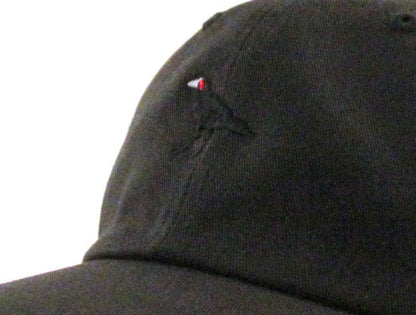 Crow Unconstructed Baseball Adjustable Dad Hat (Black)