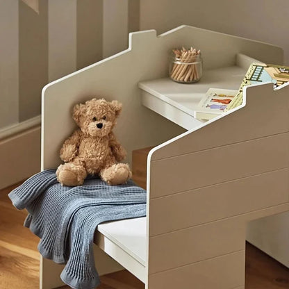 CuddleCo Play House Storage Desk with Bench - Pebble - ebebek