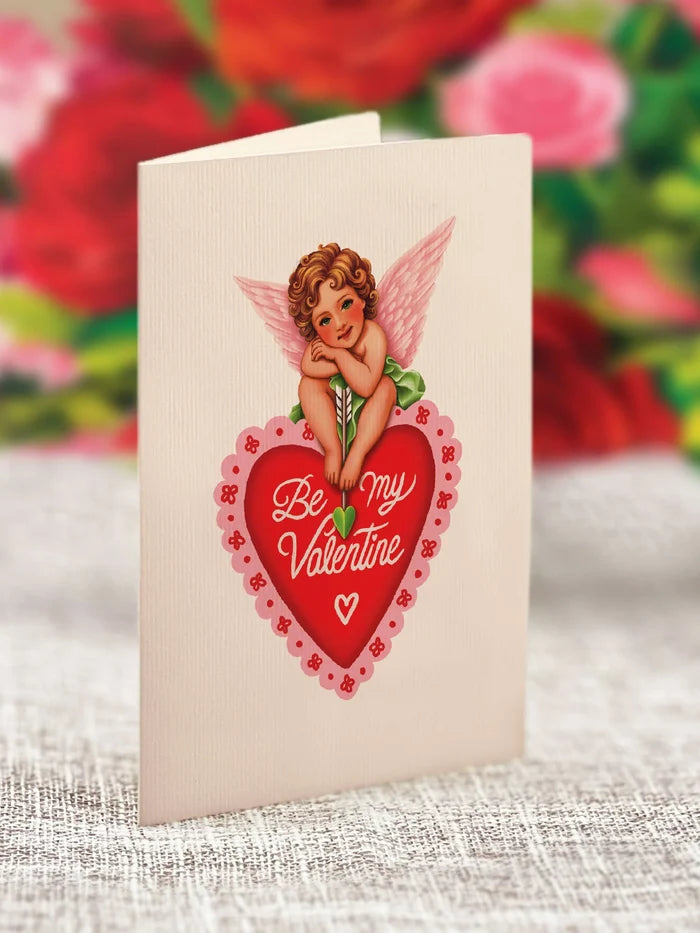 Cupid's Valentine Flower Bouquet Pop-Up Card