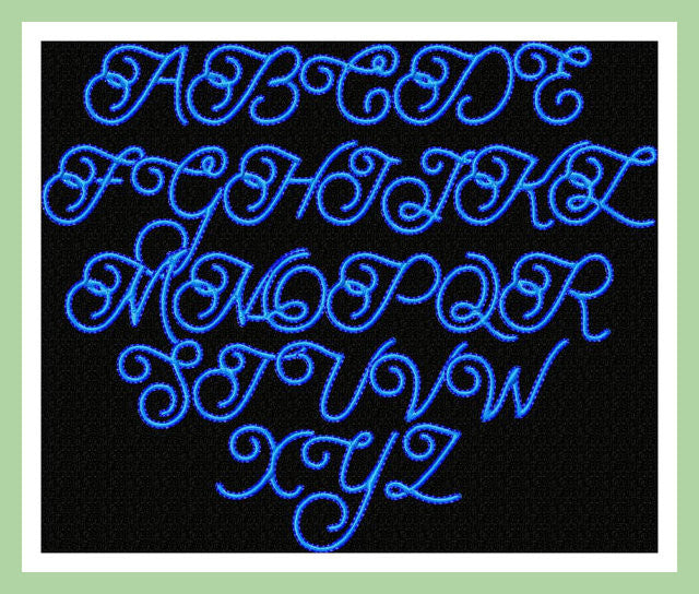 Curly Font Machine Embroidery Font