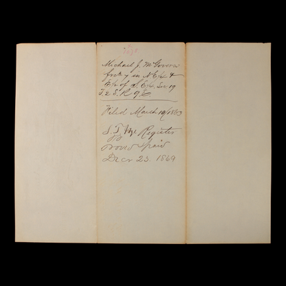 Declaratory Statement Form #1 (For Land Settlement) - 1863