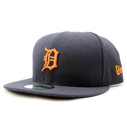 Detroit Tigers New Era 59Fifty Fitted Hat (Navy Orange Black Under Brim)