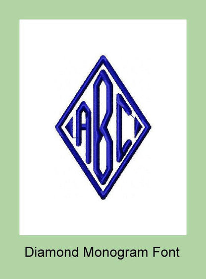 Diamond Monogram Font 3 Inch