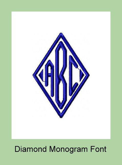 Diamond Monogram Font 3 Inch