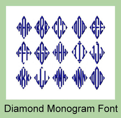 Diamond Monogram Font 3 Inch