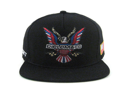 Dipset Bird Logo Snapback Hats (Black Green Under Brim)