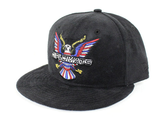 DIPSET x NEW ERA Diplomats 59Fifty New Era Fitted Hat (Black Suede Gray Under Brim)