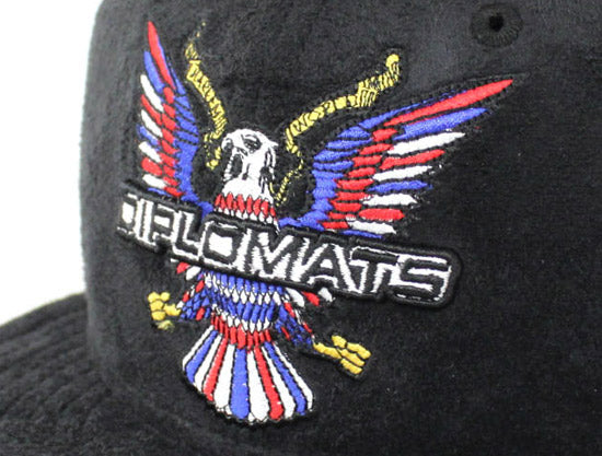 DIPSET x NEW ERA Diplomats 59Fifty New Era Fitted Hat (Black Suede Gray Under Brim)