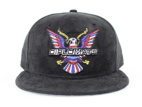 DIPSET x NEW ERA Diplomats 59Fifty New Era Fitted Hat (Black Suede Gray Under Brim)