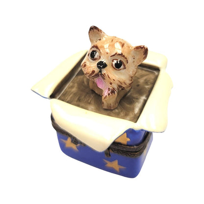 Dog Gift Delight Limoges Box Porcelain Limoges dog dogs limoge box French Trinket Box