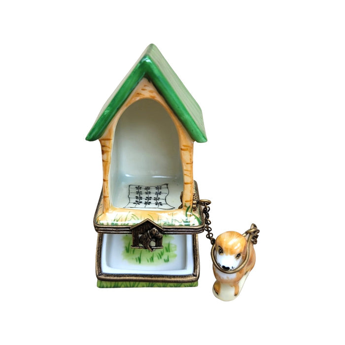 Dog in House Limoges Box Porcelain Limoges dog French Trinket Box