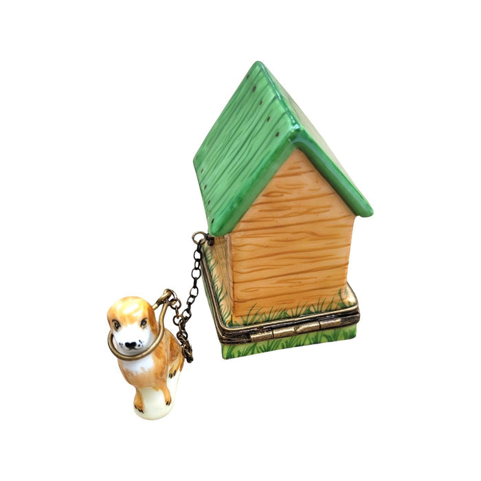 Dog in House Limoges Box Porcelain Limoges dog French Trinket Box