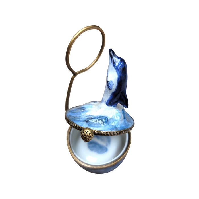 Dolphin Ocean Serenity Box Porcelain Limoges fish ocean beach LIMOGES BOXES French Trinket Box