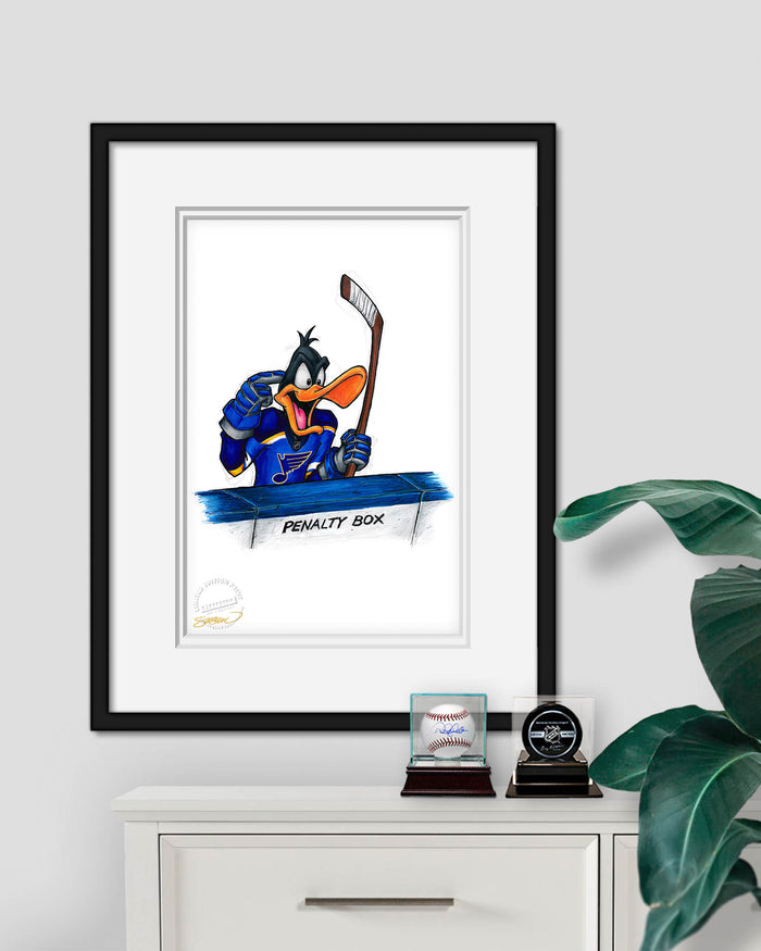 Duck Season Hockey Season x NHL Blues Daffy Duck Limited Edition Art Print