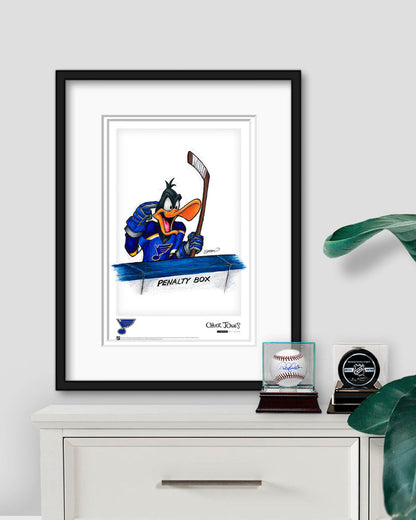 Duck Season Hockey Season x NHL Blues Daffy Duck Limited Edition Art Print